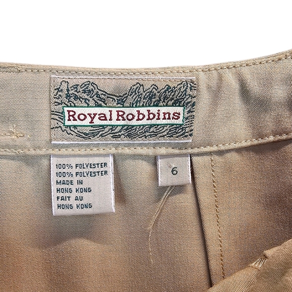 VTG Royal Robbins Women Khaki Chino Wrap Midi Skirt 6 Academia Neutral Essential - Picture 11 of 11
